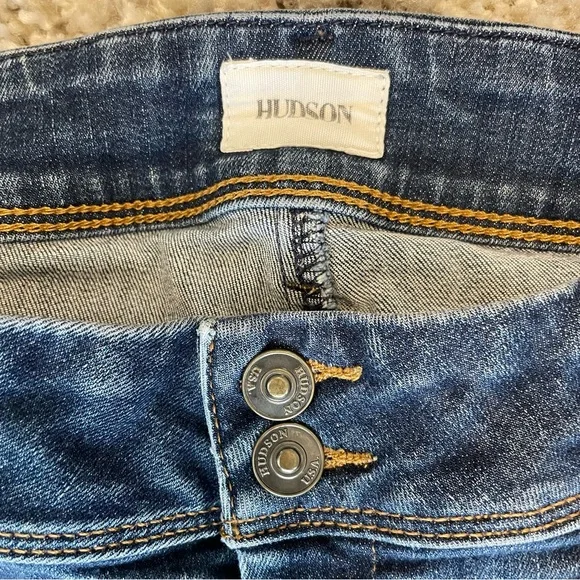 HUDSON Collin Flap Skinny Ankle Jeans | Raw Hem | SRDN Wash | Size 30 - Picture 4 of 13